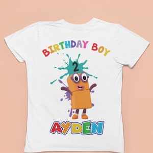 Number Blocks Custom Birthday T-shirt, Number Blocks birthday gift, Number Blocks Birthday boy birthday girl, Number blocks personalized