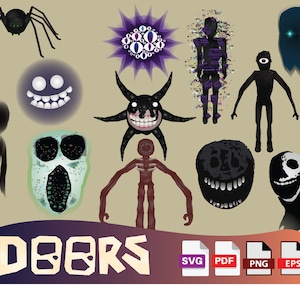 Eyes Doors from Roblox Horror Game inspired downloadable image png/psd/pdf  for sublimation and crafting