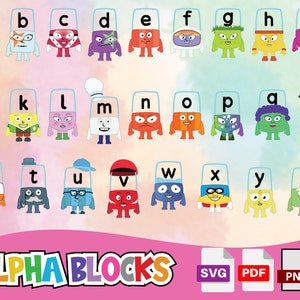 Alpha Blöcke SVG Bundle | Alpha Blöcke Vektor-Set - SVG PDF PNG | karikatur svg | Alpha Blocks Vektor-Set