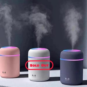 Cadeau pour la fête des mères, humidificateur à brume mignonne, mini humidificateur portable avec veilleuse LED multicolore, humidificateur de bureau personnel USB
