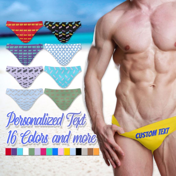 Personalized Best Man Text Swim Brief Custom Men Swimwear Bathing Suit Name on Beach Shorts For Bachelor Party Wedding Gift for Groomsman
