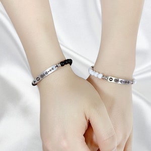 Personalized Music Code Engraving Bracelet • Custom Friendship Jewelry • Handmade Braided Rope Bracelet • Matching Couple Bracelet for Women
