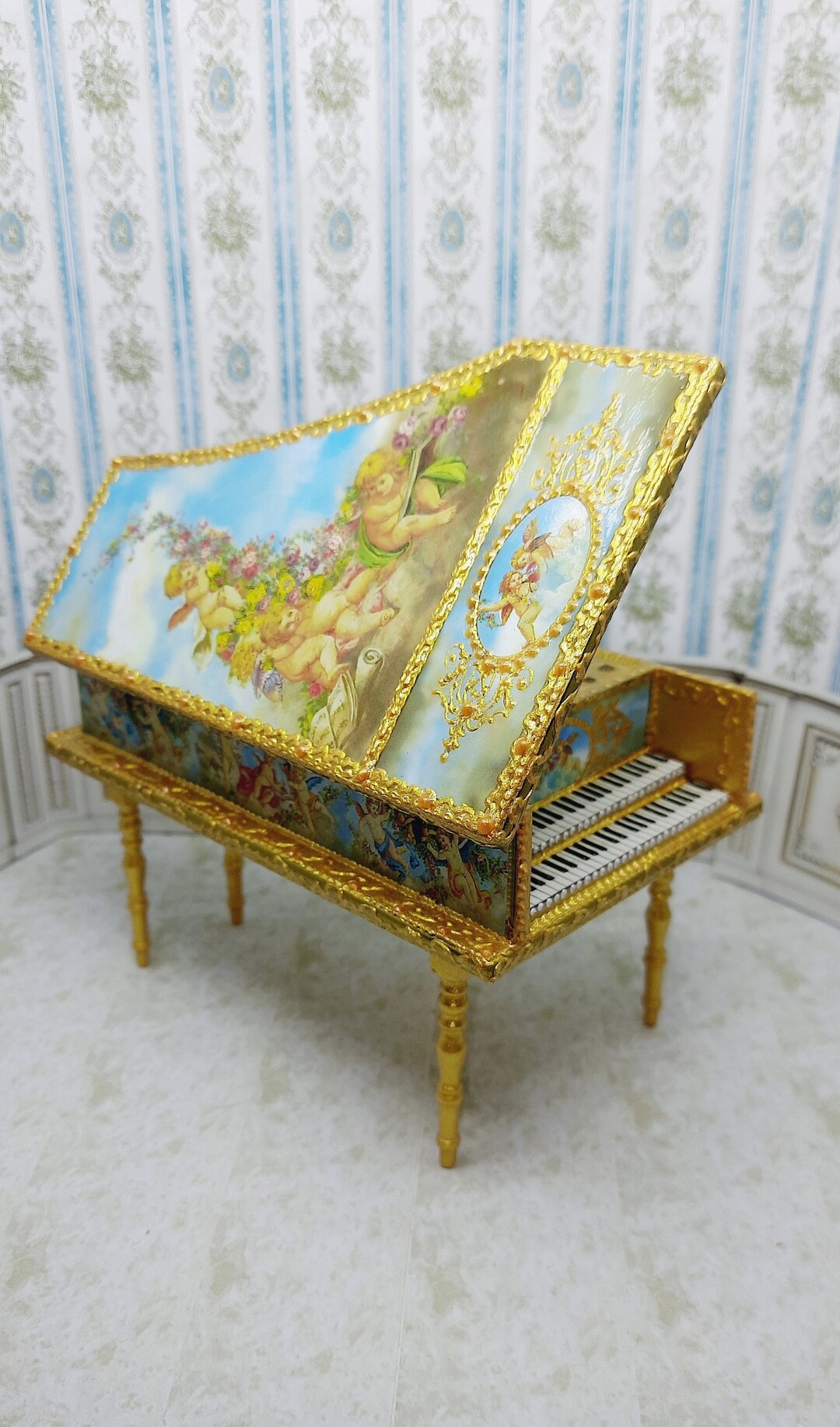 Harpsichord. With a Musical Mechanism. Imitation Musical Etsy