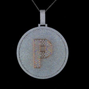 Colgante con letra individual en el centro, cadena con nombre personalizado, collar personalizado, regalos para ella, joyería personalizada