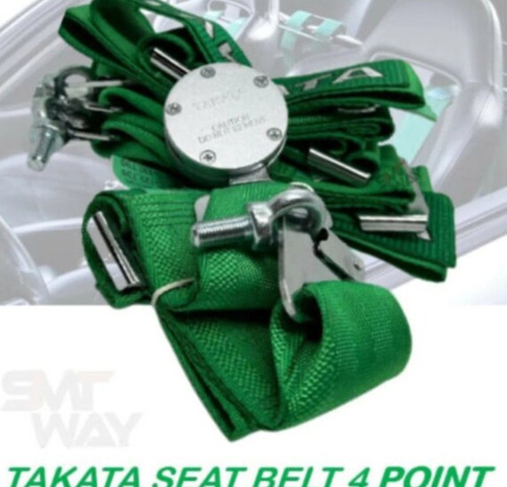 Takata Sicherheitsgurt Harness 4 Punkt Snap On 3 Cam lock Universal GRÜN  Schnell & Express Versand - .de