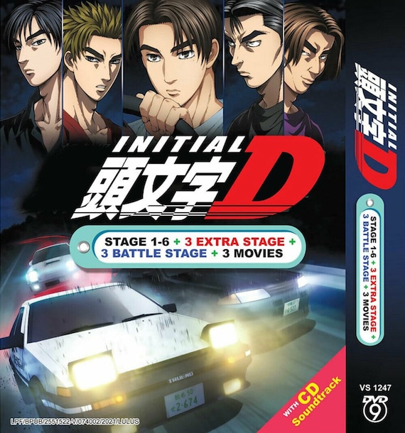 Initial D First Stage 5-DVD Lot Anime Series Battle 1 2 3 4 9