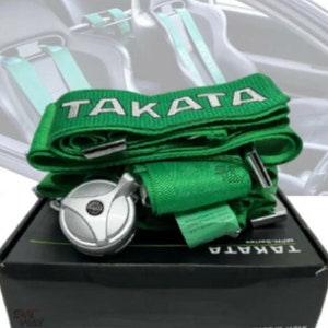 Takata-gordelharnas 4-punts kliksluiting 3" universeel GROEN + Gratis verzending expres