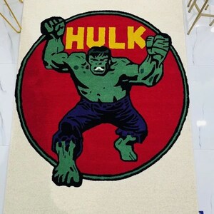 Tappeto Hulk, tappeto Supereroe, tappeto Marvel, tappeto Avengers, copertina di rivista, leggendario, tappeto fantastico, tappeto dei cartoni animati, tappeto per la cameretta dei bambini, tappeto
