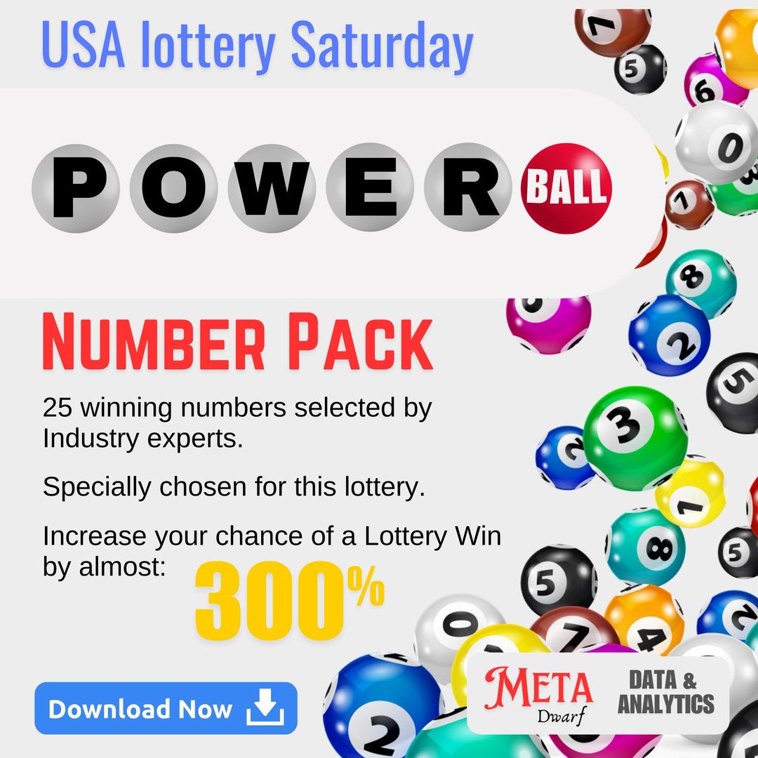 POWERBALL Saturday USA Win Lottery Winning Lotto Numbers Pack Popular ...