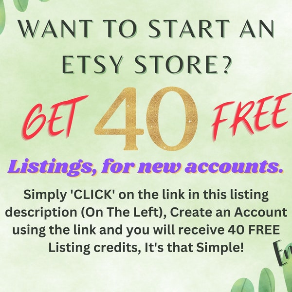 100 Free Listings Etsy