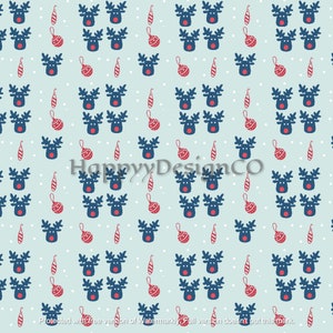 Christmas Reindeer digital seamless pattern for fabrics and wallpapers Reindeer seamless pattern Christmas digital paper Christmas pattern