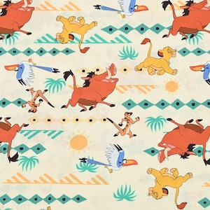 The Lion King Fabric Lion Simba Mufasa Fabric Cartoon Fabric Anime Cotton Fabric By The Half Yard