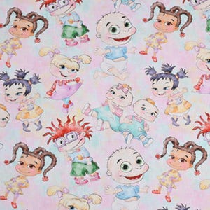 Nickelodeon Rugrats Fabric Cartoon Dog Fabric Anime Cotton Fabric By The Half Yard