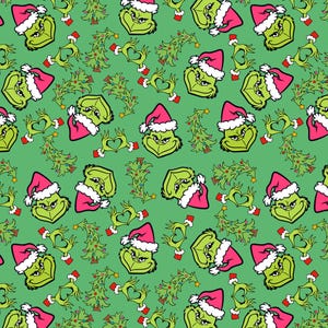 The Grinch Fabric Cartoon Fabric Cotton Fabric By The Half Yard
