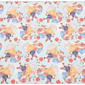 Beauty and the Beast Fabric Cartoon Fabric Anime Cotton Fabric By The Half Yard