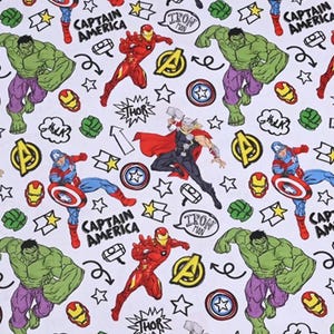Marvel Avengers Fabric Captain America Fabric Cartoon Fabric Anime Cotton Fabric By The Half Yard