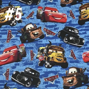 Disney Pixar Cars Print Fabric Cartoon Fabric Cartoon Cotton Fabric By The Half Yard #5