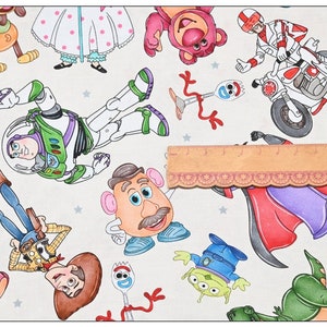 Disney Toy Story Fabric Toy Story Buzz Fabric Cartoon Fabric Anime Cotton Fabric By The Half Yard image 3