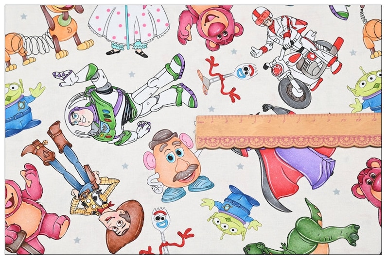 Disney Toy Story Fabric Toy Story Buzz Fabric Cartoon Fabric Anime Cotton Fabric By The Half Yard image 3