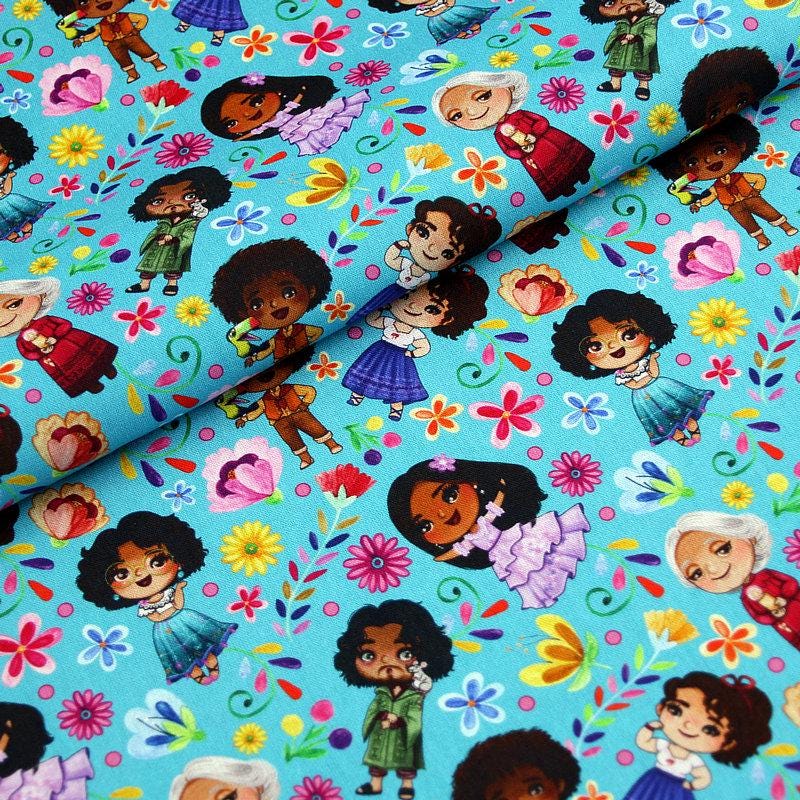 Disney Encanto Fabric Madrigal Family Fabric Cartoon Fabric Anime Cotton Fabric By The Half Yard