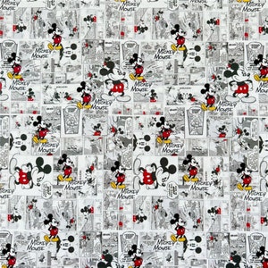 Mickey Minnie Mouse Donald Duck Goofy Tkanina Cartoon Tkanina Anime Bawełniana Tkanina Na Pół Jardu