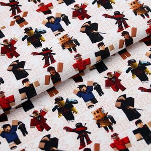 Video Game Fabric Fun Game Fabric Cartoon Fabric Anime Cotton Fabric By The Half Yard