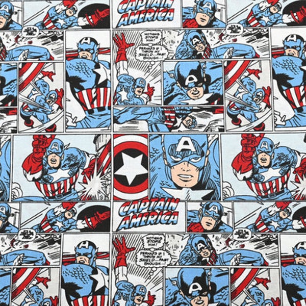 Captain America tissu Marvel Avengers tissu dessin animé tissu Anime coton tissu par la demi-cour