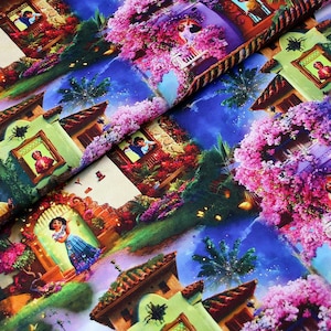 Disney Encanto Fabric Madrigal Family Fabric Cartoon Fabric Anime Cotton Fabric By The Half Yard