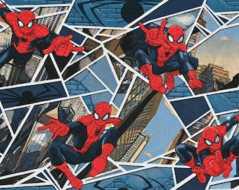 Spiderman Fabric Cartoon Fabric Anime Cotton Fabric By The Half Yard
