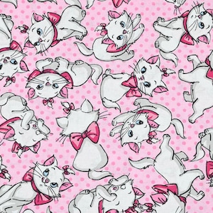 Marie Cat Fabric Cartoon Fabric Anime Cotton Fabric By The Half Yard