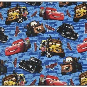 Disney Pixar Cars Print Fabric Cartoon Fabric Cartoon Cotton Fabric by ...