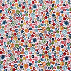 Buttons Fabric Quilting Fabric Fabric Sewing Fabric Sew Fabric Cartoon Cotton Fabric By The Half Yard