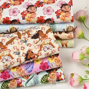 Moana Fabric Cartoon Fabric Anime Cotton Fabric By The Half Yard