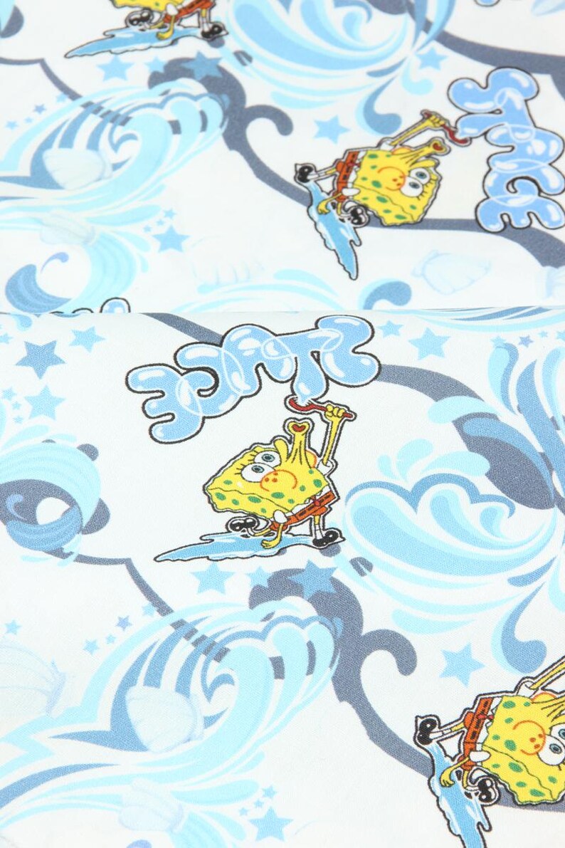 Spongebob Features. Pattern Spongebob Squarepants Fabric Patrick Fabric Cartoon Fabric Anime Cotton ...