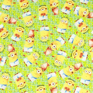 Minions Fabric Despicable Me Fabric 100% Cotton Fabric By The Half Yard Cartoon Fabric