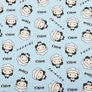 Friends 90 TV Shows Pop Culture Fabric Cartoon Fabric Anime Cotton Fabric By The Half Yard