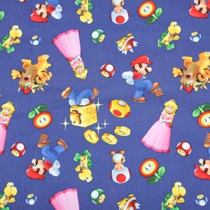 Super Mario Fabric Cartoon Fabric Anime Cotton Fabric By The Half Yard