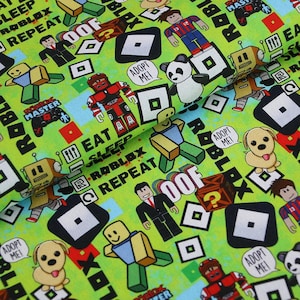 Video Game Fabric Fun Game Fabric Cartoon Fabric Anime Cotton Fabric By The Half Yard