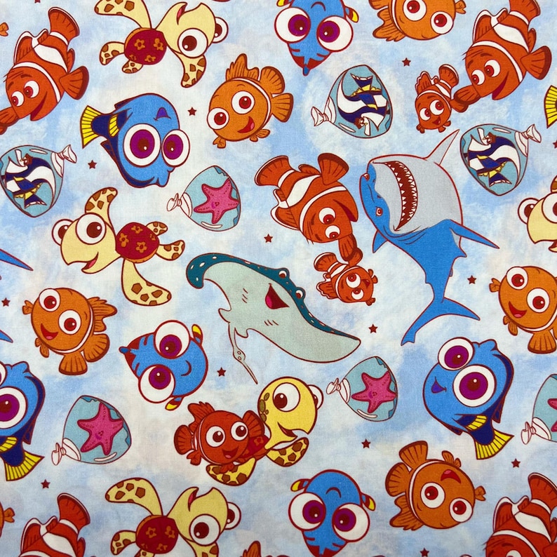 Finding Nemo Fabric Cotton by the Half Yard - Etsy