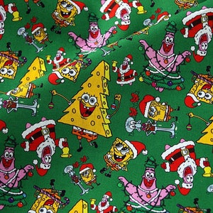 SpongeBob SquarePants Fabric Patrick Fabric Cartoon Fabric Anime Cotton Fabric By The Half Yard