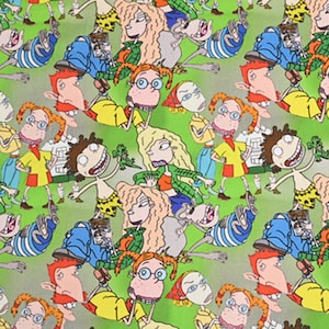 Rugrats Go Wild Fabric Rugrats Fabric Cartoon Fabric Anime Cotton Fabric By The Half Yard