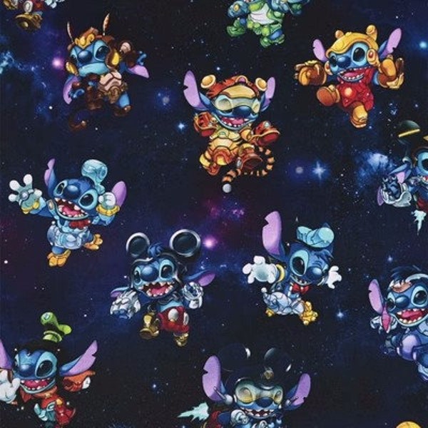 Halloween Stitch Fabric Blue Koala Fabric Cartoon Fabric Anime Cotton Fabric By The Half Yard