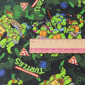 Teenage Mutant Ninja Turtles Fabric Cartoon Dog Fabric Anime Cotton Fabric By The Half Yard