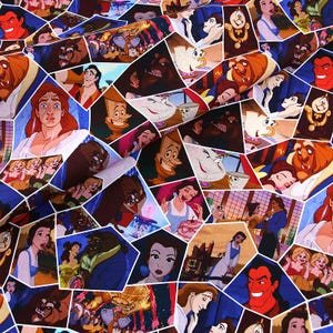 Beauty and the Beast Fabric Cartoon Fabric Anime Cotton Fabric By The Half Yard