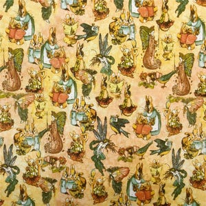 Peter Rabbit Fabric Classic Beatrix Potter Fabric Cartoon Cotton Fabric By The Half Yard