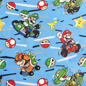 Nintendo Fabric Super Mario Fabric Cartoon Fabric Anime Cotton Fabric By Half Yard