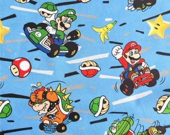 Nintendo Fabric Super Mario Fabric Cartoon Fabric Anime Cotton Fabric By The Half Yard