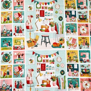 Sewing Studio Fabric Sewing Fabric Sew Fabric Cartoon Cotton Fabric By The Half Yard