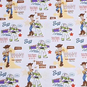 Disney Toy Story Fabric Toy Story Buzz Fabric Cartoon Fabric Anime Cotton Fabric By The Half Yard