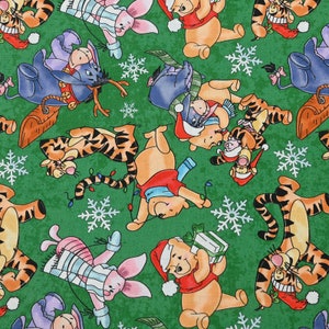 Winnie the Pooh Fabric Pooh Bear Fabric Cartoon Fabric Anime Cotton Fabric By The Half Yard